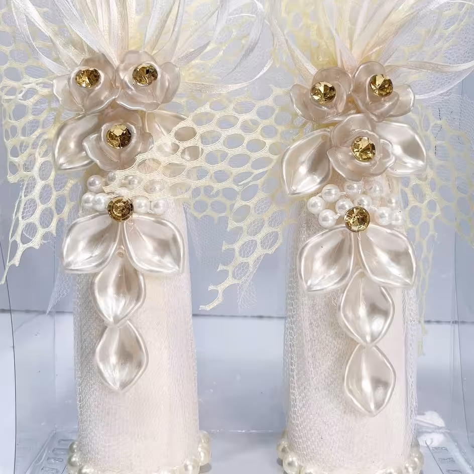 کله قند جفتی با گل ژله ای