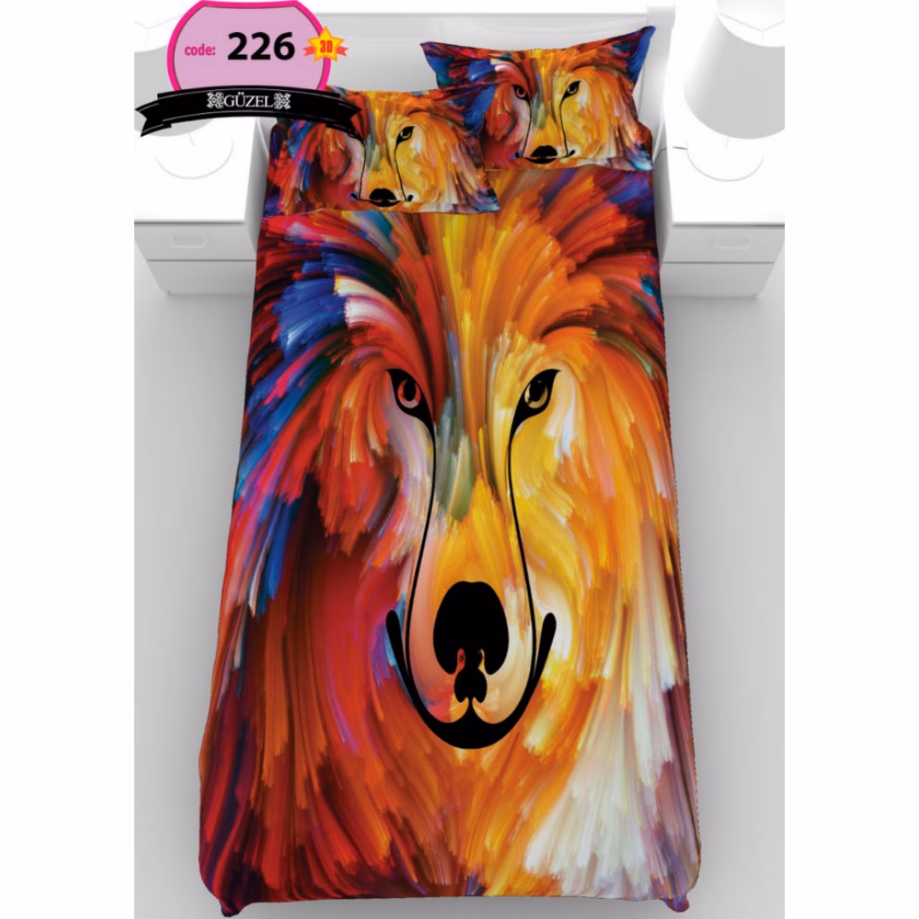 روتختی تک نفره سه بعدی برند گوزل -5 تکه -کد226