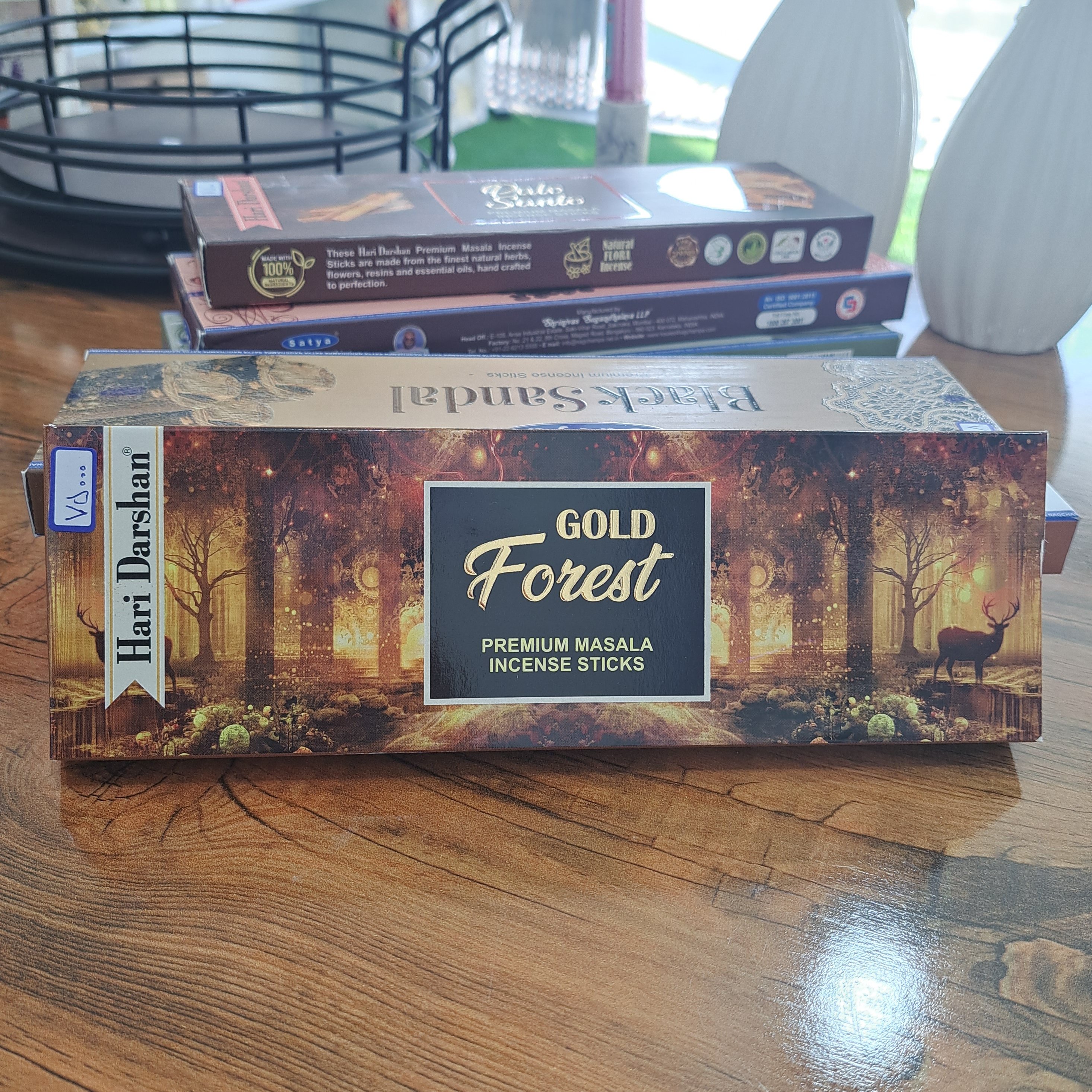 عود خوشبو کننده شاخه ای هاری دارشان HD (HARI DARSHAN) مدل گلد فارست ( جنگل طلایی ) Gold Forest