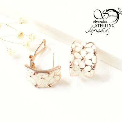 گوشواره گل دار کلیپسی کد7569