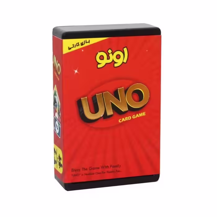 بازی فکری اونو 52 کارتی دارای 2 کارت راهنما و قاب  uno 
