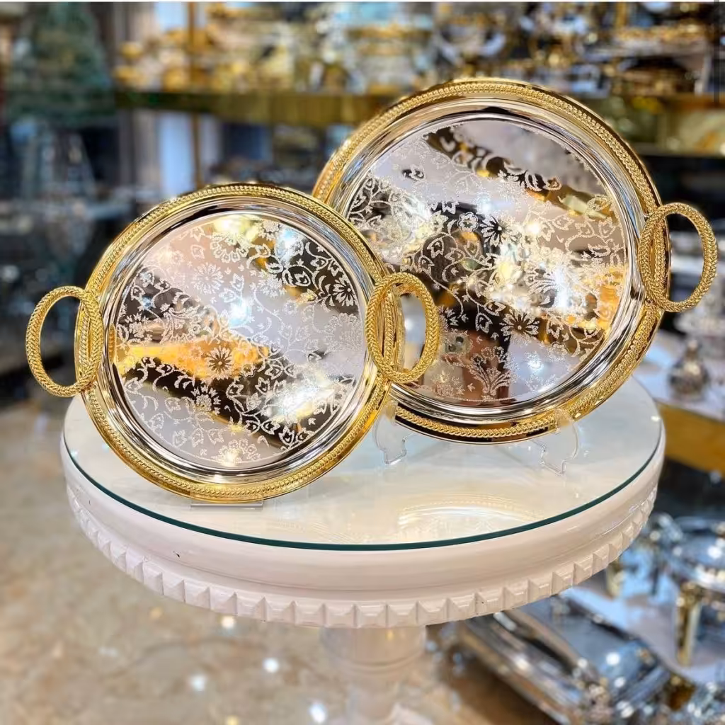 سینی استیل 2تیکه خارجی