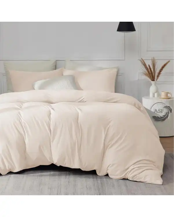 سرویس لحاف روتختی یک نفره 6 تکه عرض 90 کرم ای اس اف ASF مدل MICRO LADY