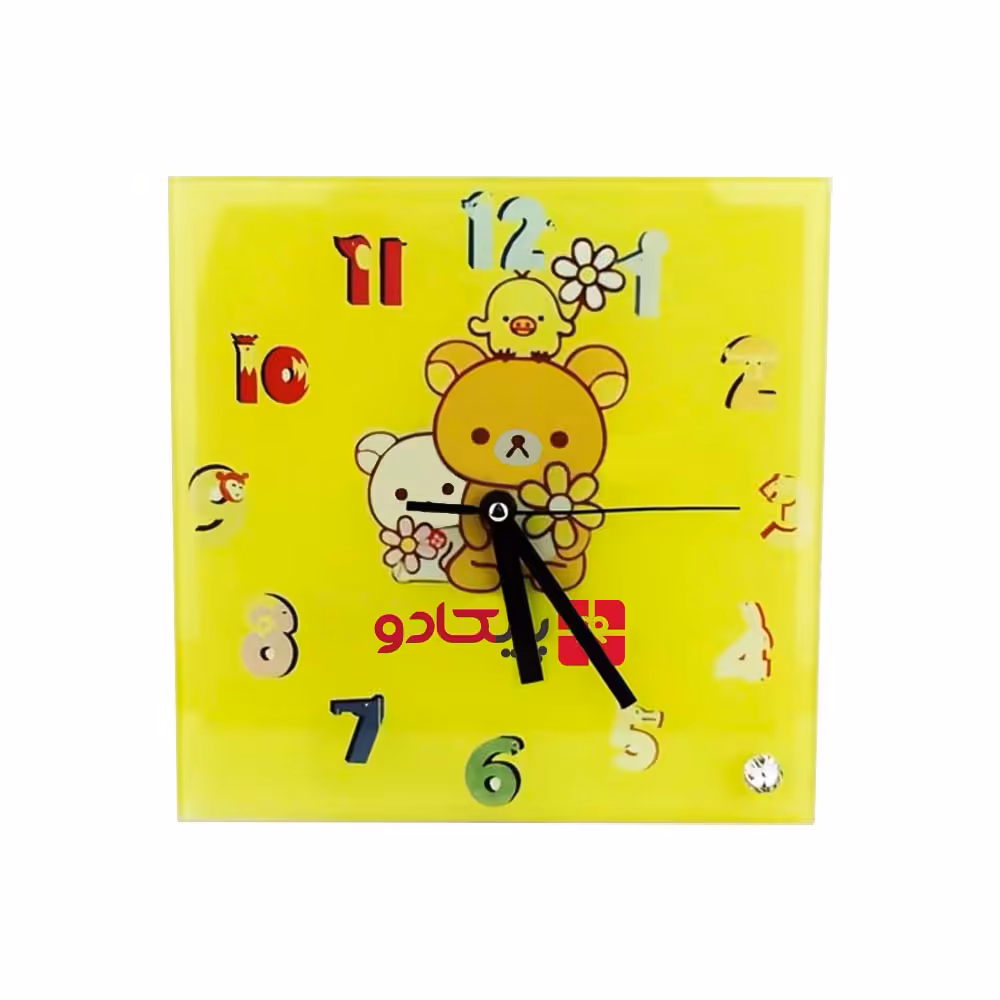 ساعت کریستالی مربع با طرح دلخواه