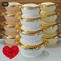 ظرف گرم نگهدارنده غذا 8تیکه هست داخلش استیل بیرونش پلاستیک فشرده جنس خوب ویک وسی