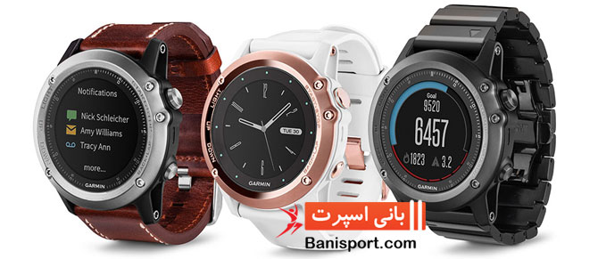ساعت GPS ورزشی گارمین Fenix 3 Leather band