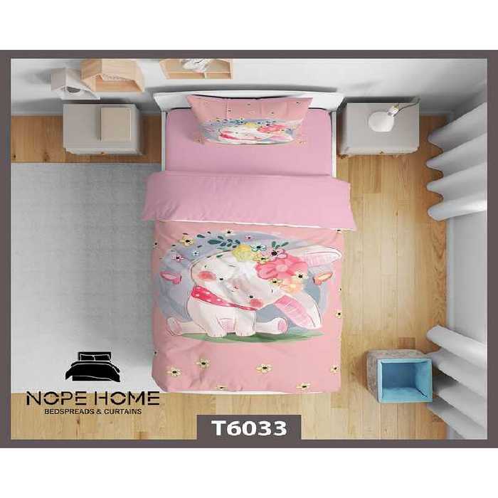 سرویس لحاف روتختی کودک یک نفره 5 تکه نوپه هوم Nopehome طرح خرگوش کد T6033
