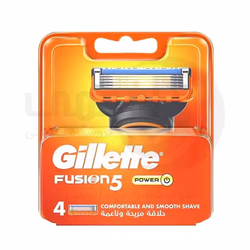 تیغ یدک ژیلت مدل Fusion 5 Power بسته 4 عددی اورجینال