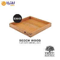 سینی چوبی تیریتی مربع طرح ژاپنی سایز 31 کد B3643