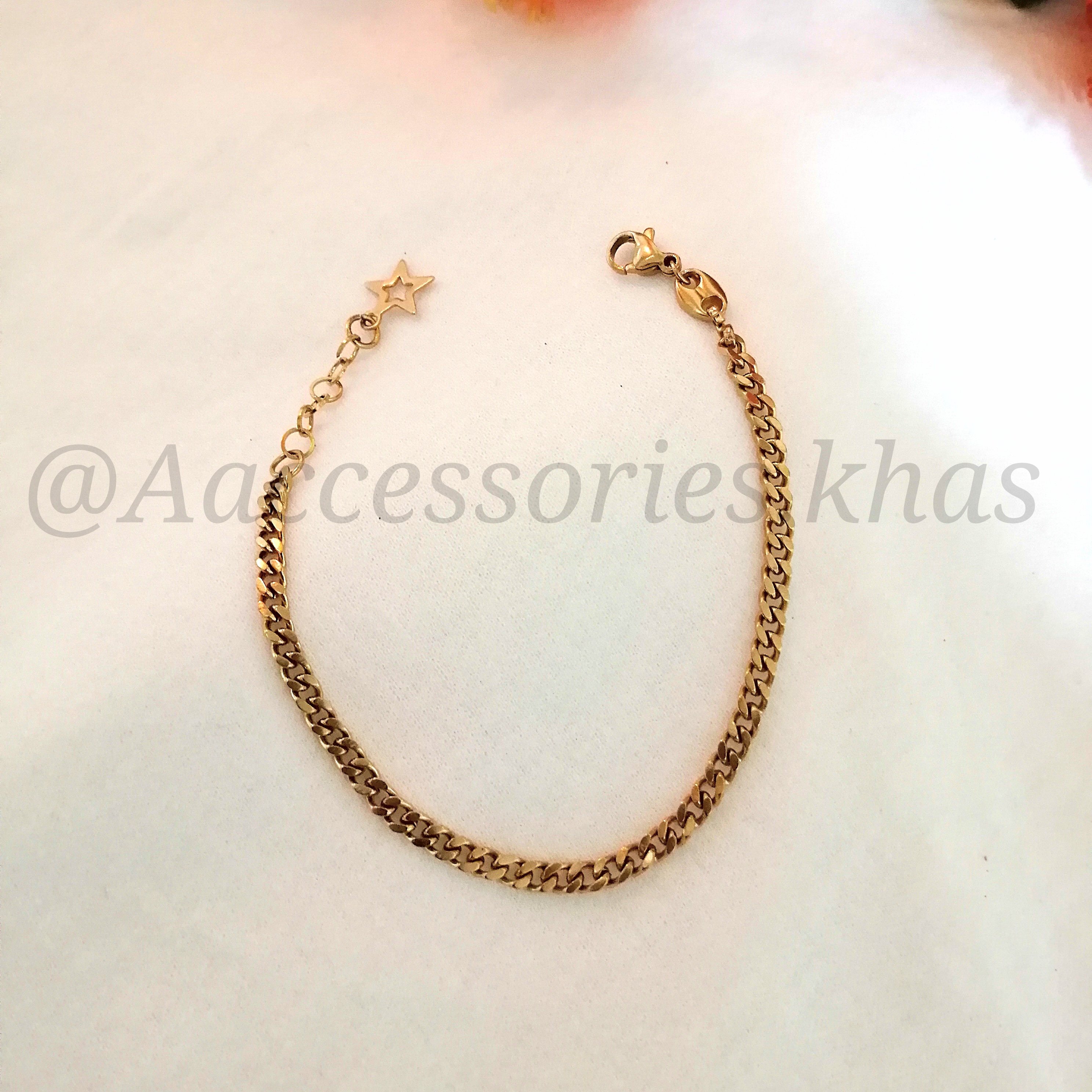 دستبند کارتیر ظریف  به همراه پلاک آویز استیل زیورآلات بدلیجات اکسسوری دستبند 