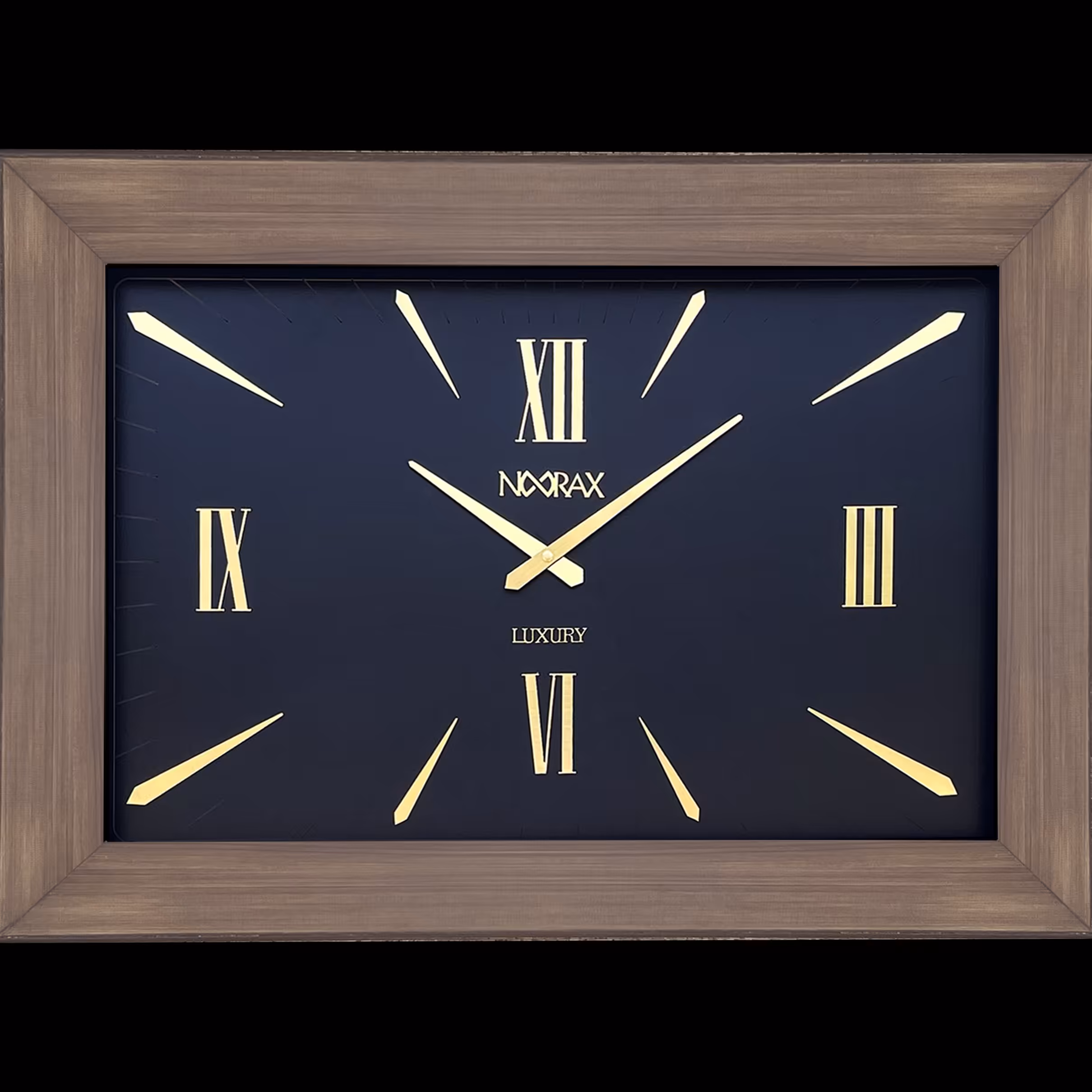 ساعت دیواری چوبی(واناچای) کد 3121 زمینه مشکی 70در 50 مستطیلی افقی ( هزینه ارسال به صورت پس کرایه می باشد)