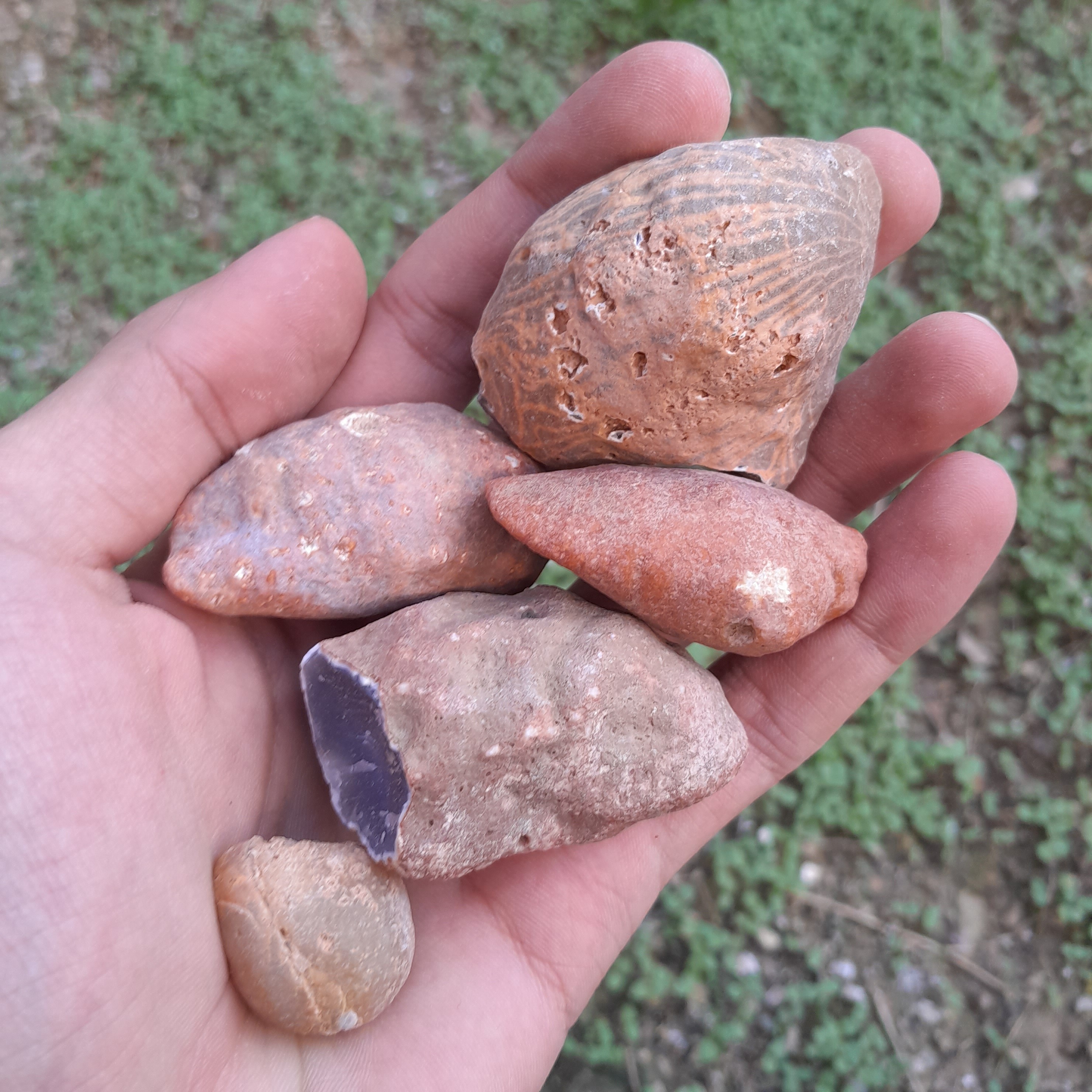 مجموعه 5 عددی سنگ راف عقیق توپی برش نخورده 240 گرم