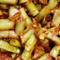 لوبیا سبز با گوجه