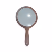 آینه آرایشی مدل دسته دار چوبی گرد