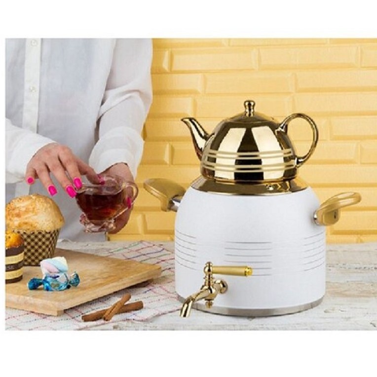 ست کتری و قوری نزاز کد 3029 سفید