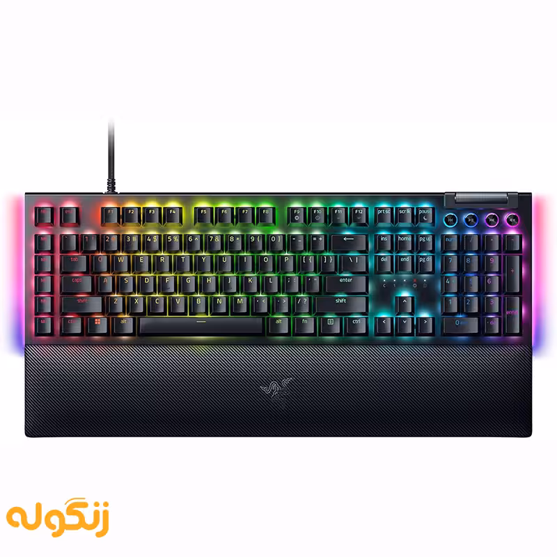 کیبورد گیمینگ مکانیکال با سیم ریزر مدل BLACKWIDOW V4 (سوئیچ سبز) - زنگوله