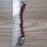 دستبندبافت چرم طبیعی20سانتیمتری آبی صورتی وبنفش