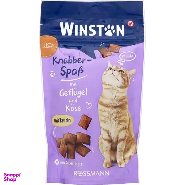 اسنک تشویقی گربه وینستون طعم مرغ و پنیر وزن 50 گرم