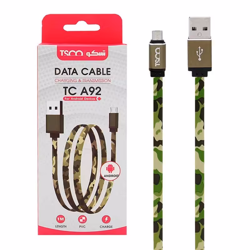 کابل شارژ MicroUSb تسکو TSCO A92 ارتشی