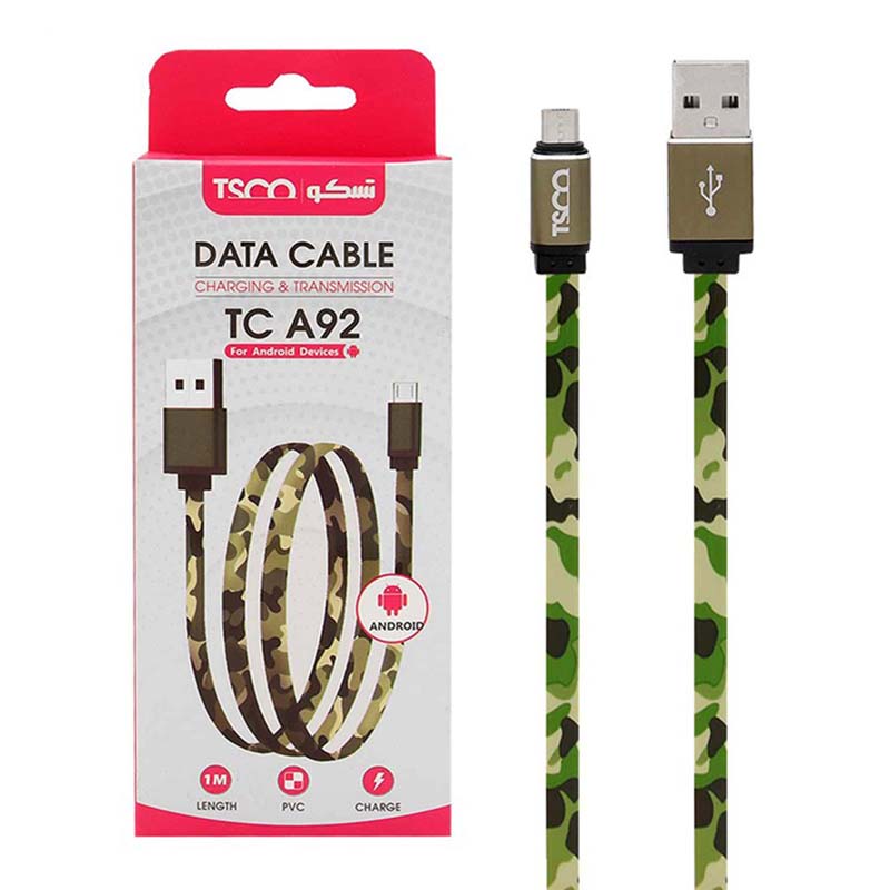 کابل شارژ MicroUSb تسکو TSCO A92 ارتشی