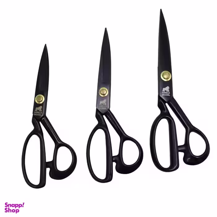 قیچی خیاطی مدل گوریلا کد YP-YL-8-9-10INCH مجموعه 3 عددی