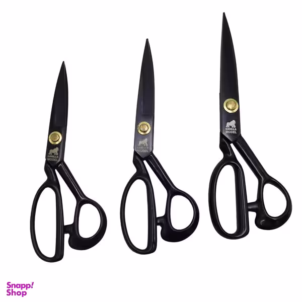 قیچی خیاطی مدل گوریلا کد YP-YL-8-9-10INCH مجموعه 3 عددی