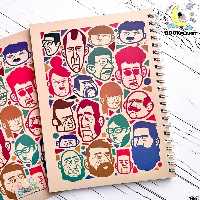 دفتر خط دار 70 برگ پانداک طرح چهره
