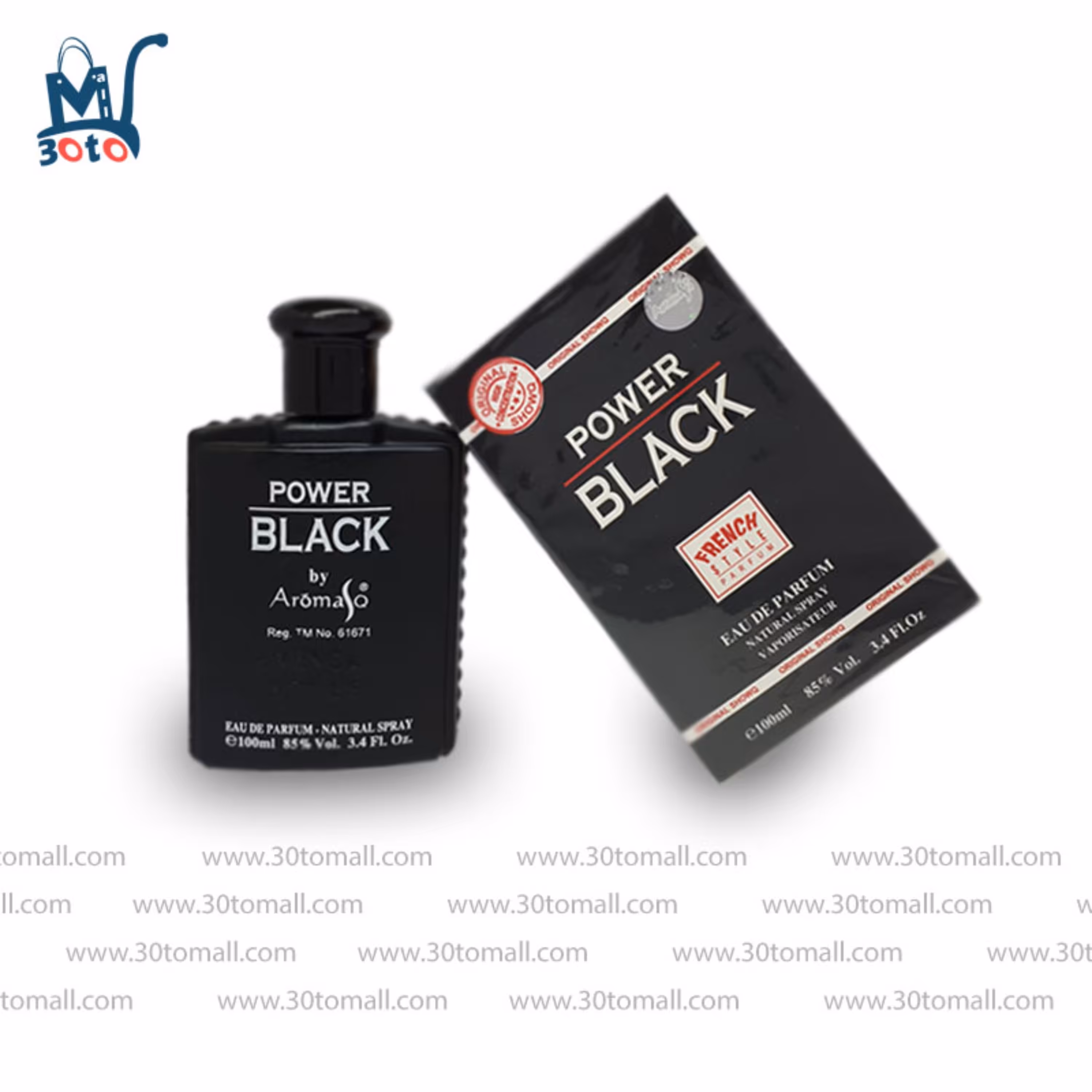 ادوپرفیوم مردانه AROMASQ مدل POWER BLACK حجم 100میل