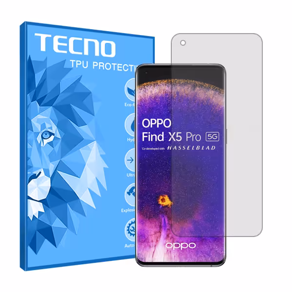 گلس اوپو Find X5 مدل هیدروژلی شفاف برند تکنو کد S