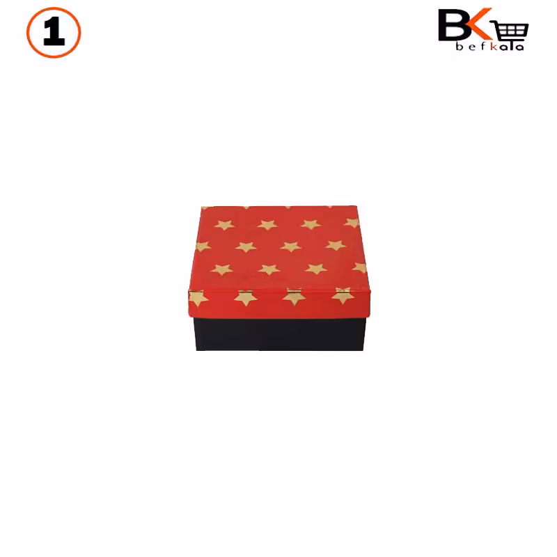 باکس کادویی مربعی طلاکوب سایز متوسط کد 30 سایز یک