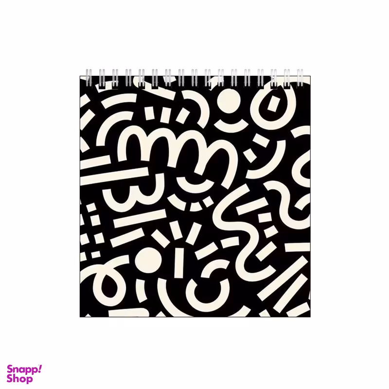 دفتر طراحی بامبیلیپ طرح پترن خطوط سیاه سفید کد 2491459