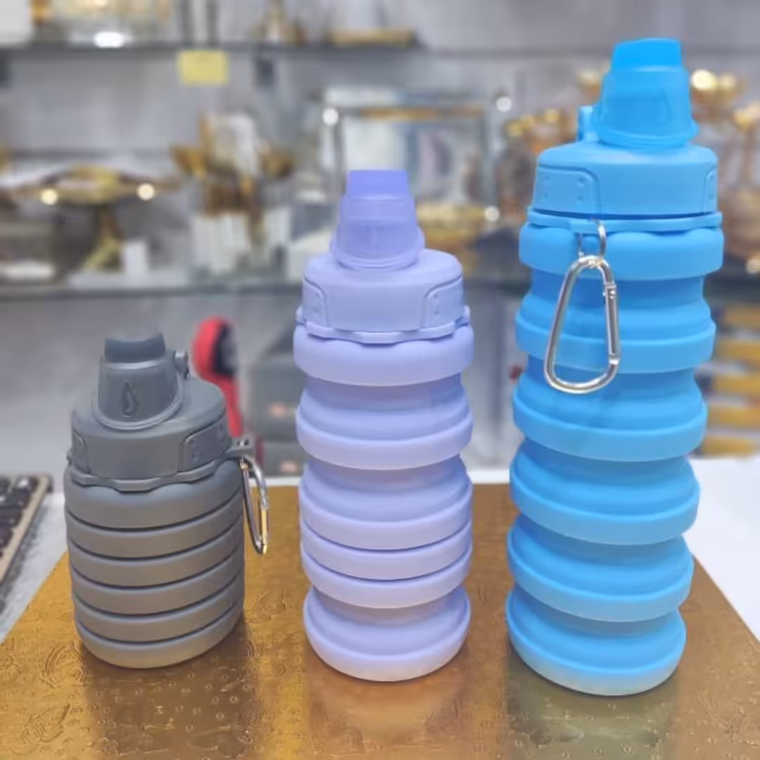 قمقمه سلیکونی تاشو فوق العاده سبک ونرم وانعطاف پذیر بدون نشتی