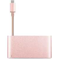 کیت آداپتور MOSHI موشی تبدیل USB-C به مولتی پورت صورتی رزگلد - Hiapple.ir