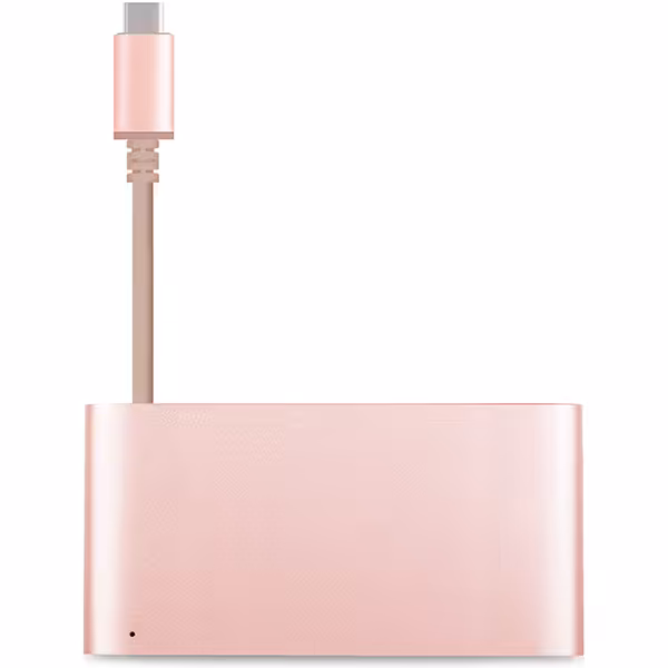 کیت آداپتور MOSHI موشی تبدیل USB-C به مولتی پورت صورتی رزگلد - Hiapple.ir