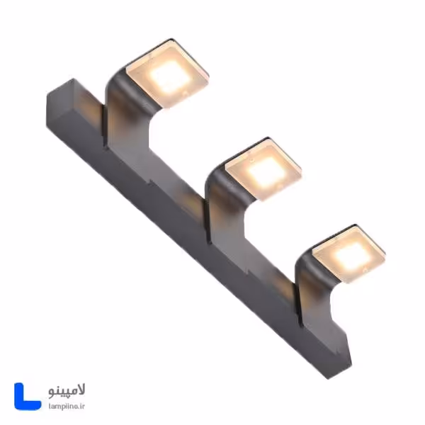 چراغ دیواری بالا آینه و بالا تابلو روشا مشکی 48 cm مدل A1501-3