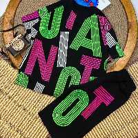 ست اسپورت بچگانه شیک و خفن مناسب حدود سنی 3 تا 11 سال جنی نخ پنبه درجه یک تک رنگ مشکی 