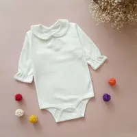بادی نوزادی دخترانه جنس نخ پنبه اعلا مدل  یقه ب ب 