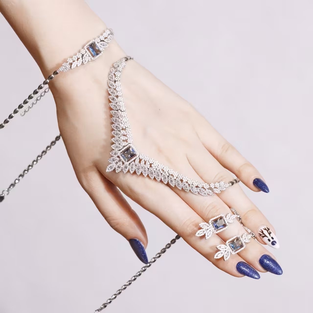 سرویس نقره آبکاری طلا جواهری4