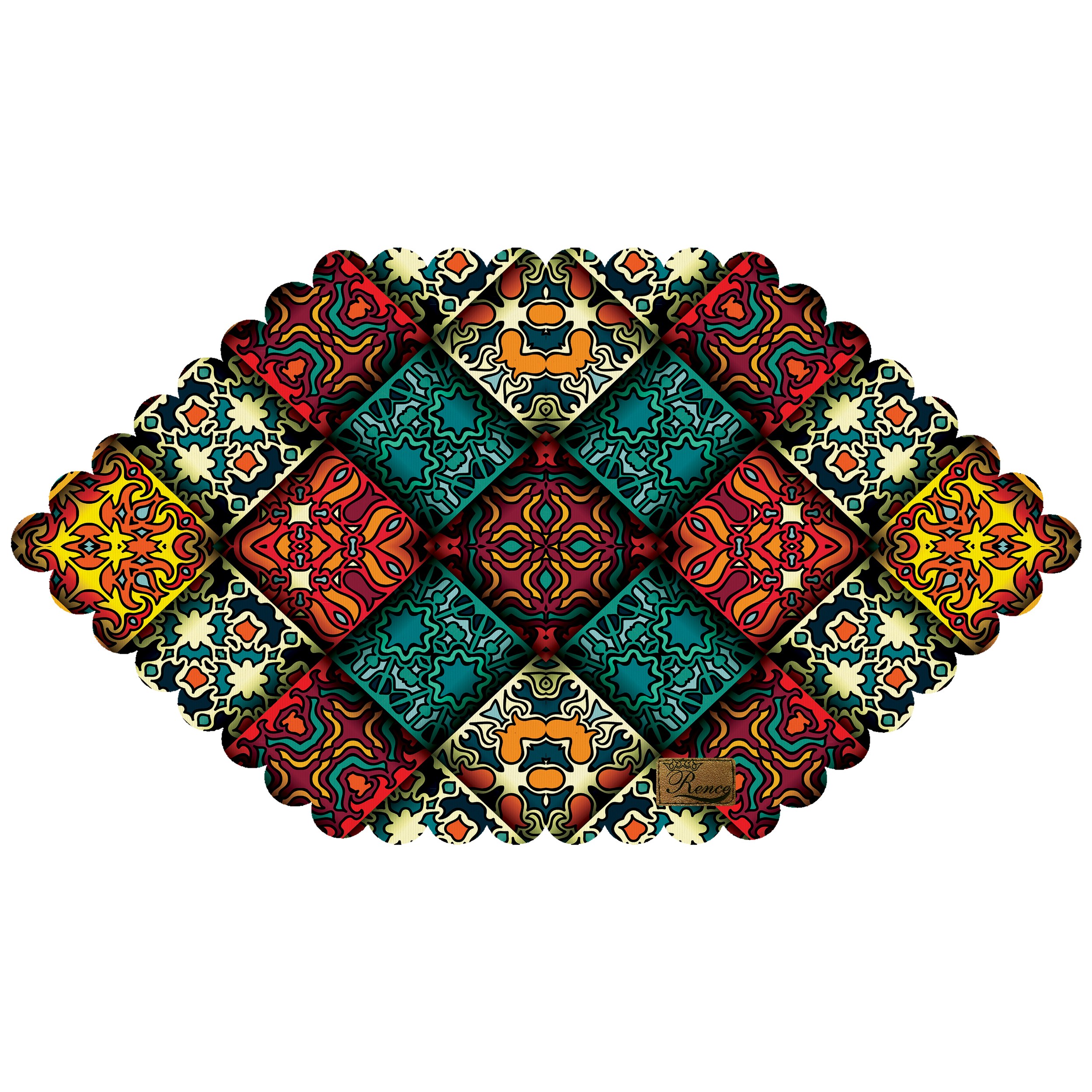 رومیزی مخمل طرح سنتی سایز 30 در 50 مدل T17-78 شرکت رنس