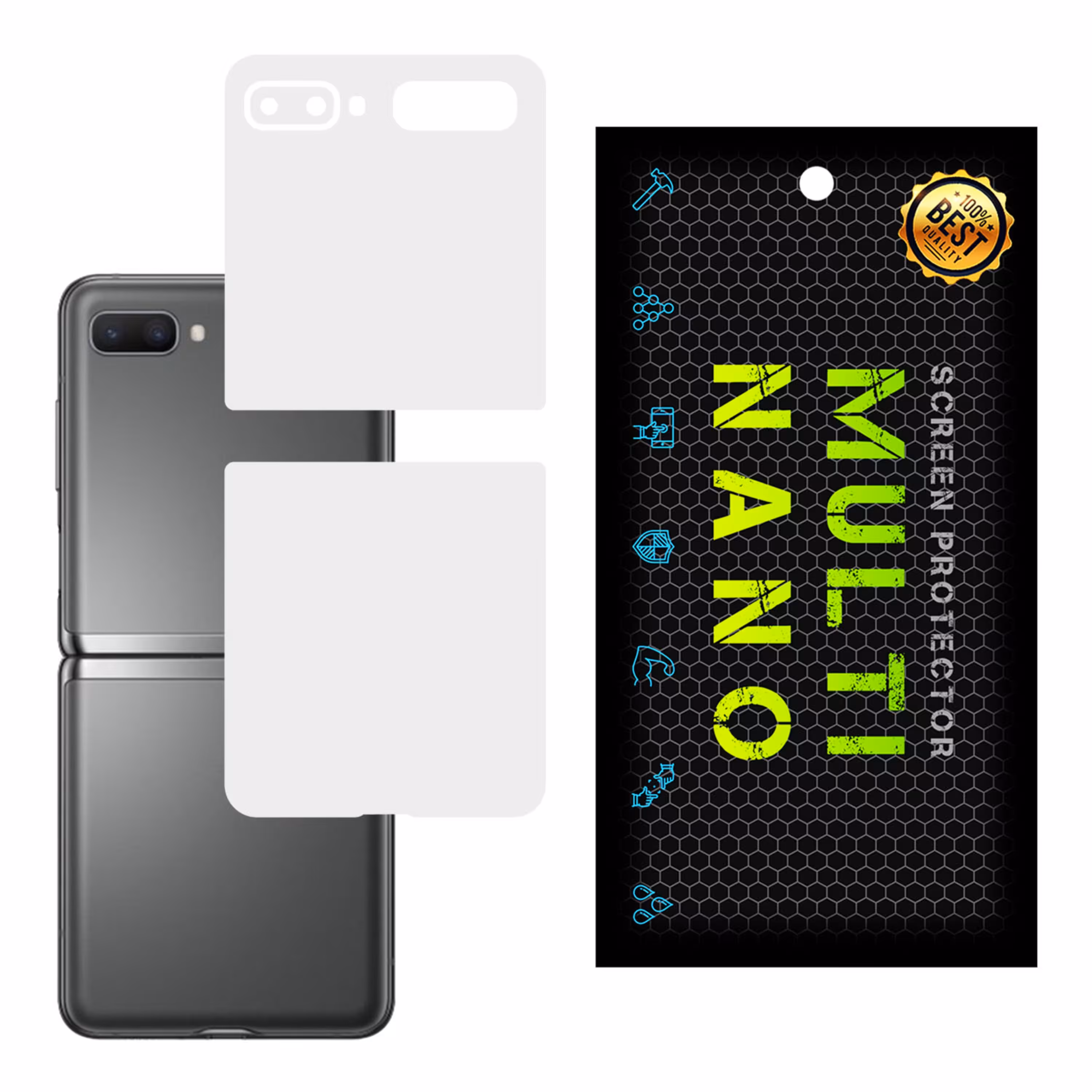 برچسب پوششی MultiNano مدل X-F1M- White برای پشت موبایل سامسونگ Z Filp