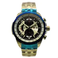 CASIO Edifice EF- 558 ادیفایس 4 موتوره کرنوگراف ساخت ژاپن دو تقویم فول استیل