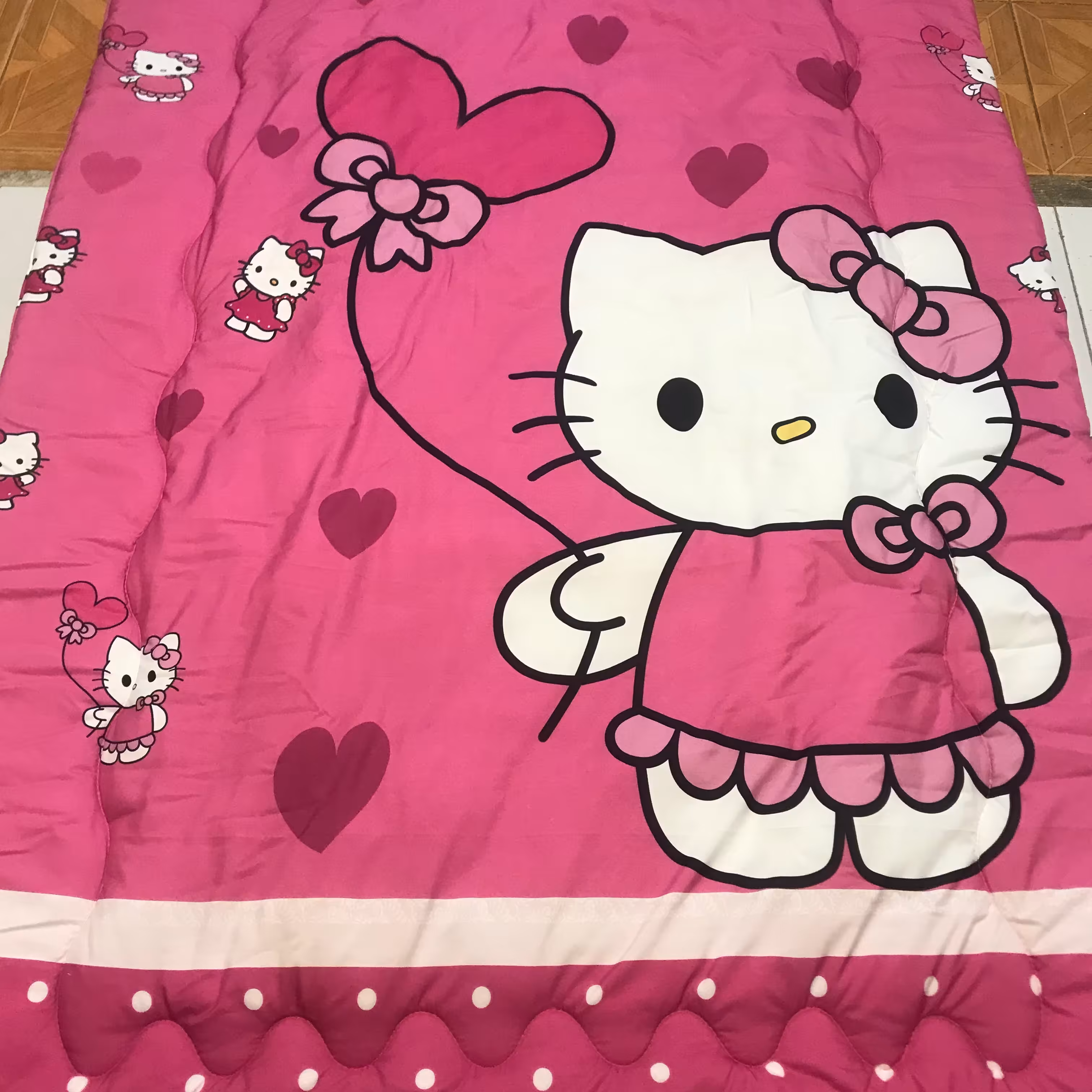 روتختی چاپی کودک طرح کیتی برواگالری با جنس نخ پنبه و کیفیت و دوخت درجه یک