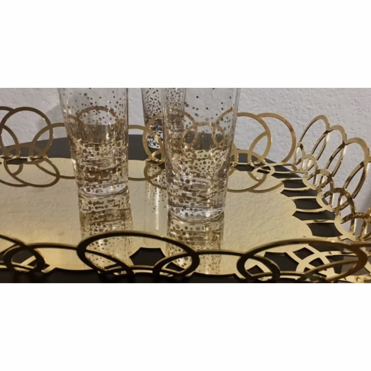 سینی حبابی استیل طلایی