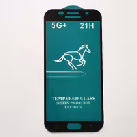 گلس تمام صفحه ضد ضربه درجه یک مشکی گوشی سامسونگ A7 2017 یا A720