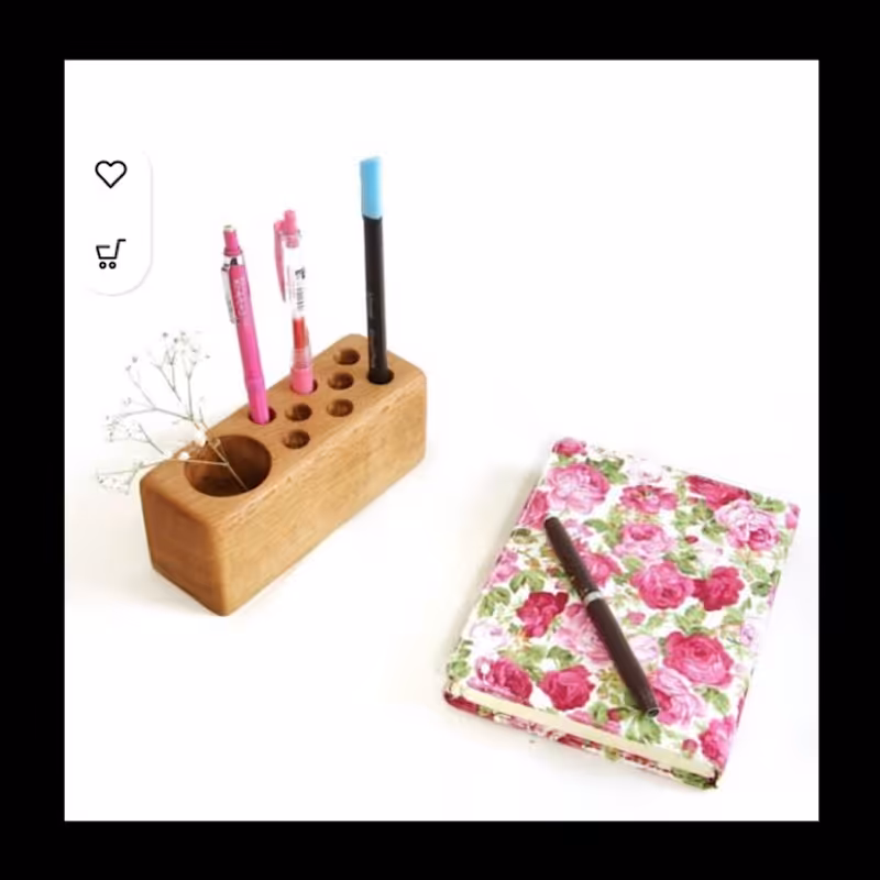 جا مدادی چوبی رومیزی