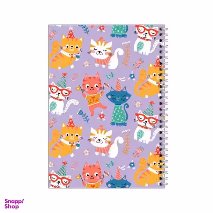 دفتر مشق 100 برگ بامبیلیپ طرح پترن گربه های خوشحال کد 0672067