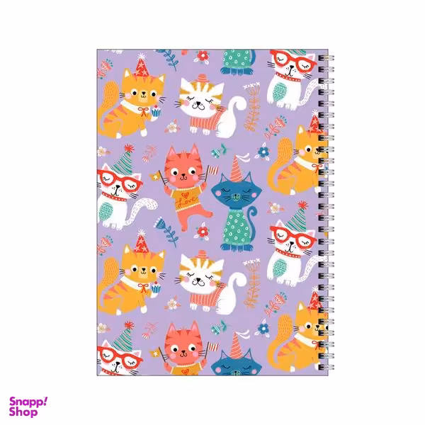 دفتر مشق 100 برگ بامبیلیپ طرح پترن گربه های خوشحال کد 0672067