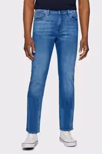 شلوار جین آبی مردانه کمر باریک با بافت نرم نرمال 50470506 420 BOSS