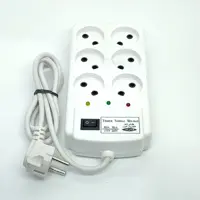 محافظ شش خانه برق کلیدار فاراد مناسب کامپیوتر و لوازم صوتی تصویری
