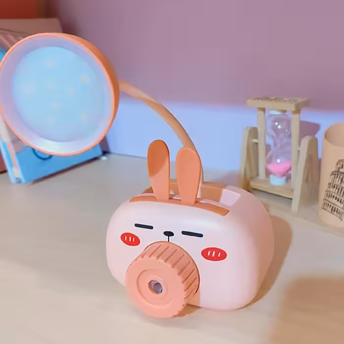 چراغ مطالعه، شبخواب، استند گوشی و جاقلمی خرگوش صورتی